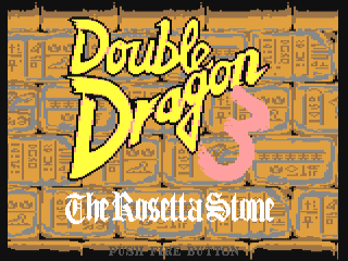 Double Dragon III the Rosetta Stone title screen for Commodore 64
